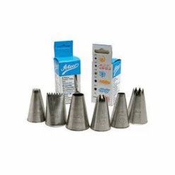 Ateco 6 Piece Large Icing Nozzle Piping Pastry Tube Set