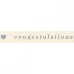 Berisfords Congratulations Rustic Ribbon 15mm X 20 Meters