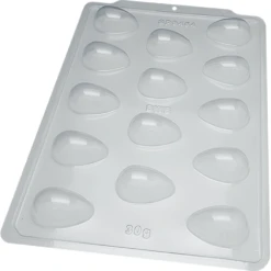 BWB 14 Cavity Smooth Egg 3-Part Chocolate Mould
