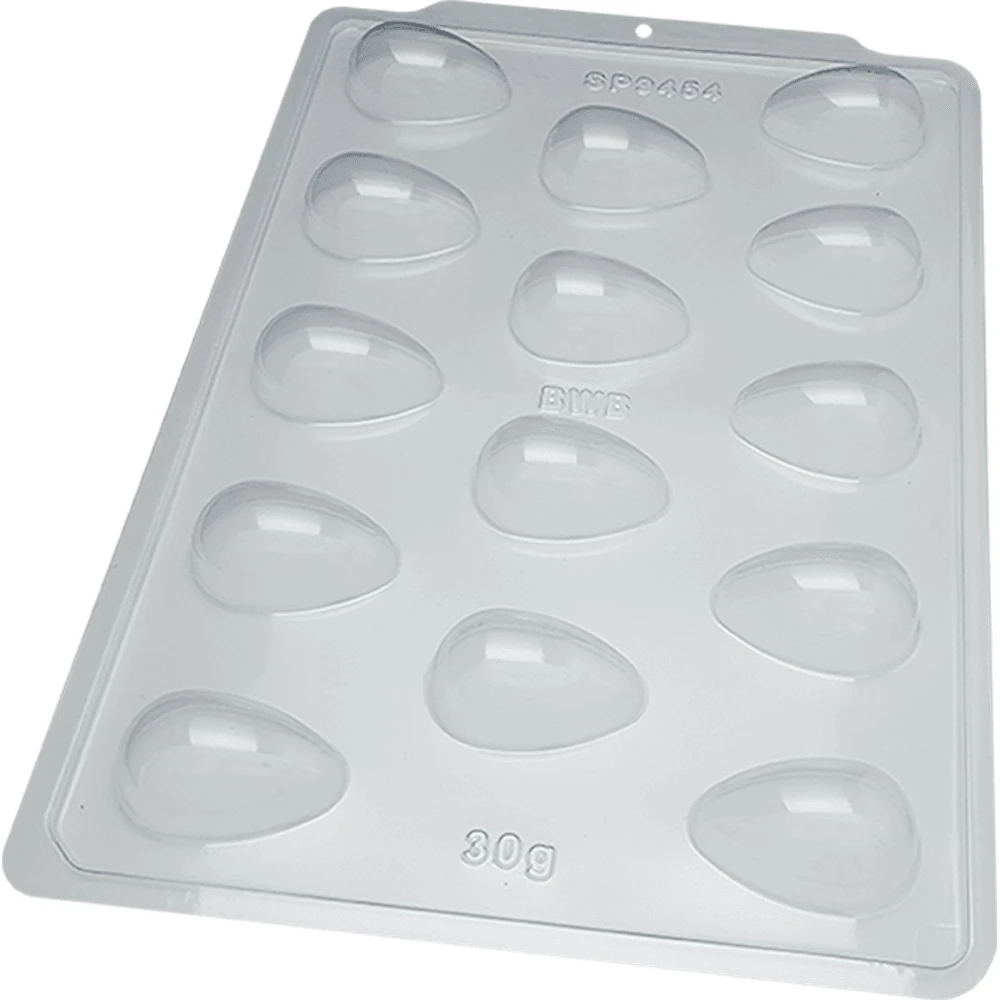 BWB 14 Cavity Smooth Egg 3-Part Chocolate Mould