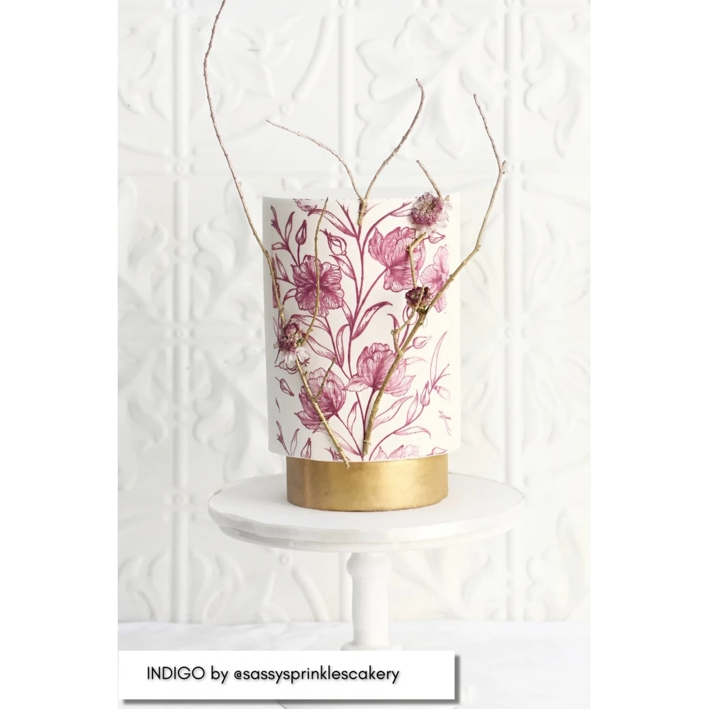 Caking It Up Indigo Mesh Cake Stencil