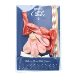 Culpitt Rose Gold Confetti Balloon Cake Topper Set