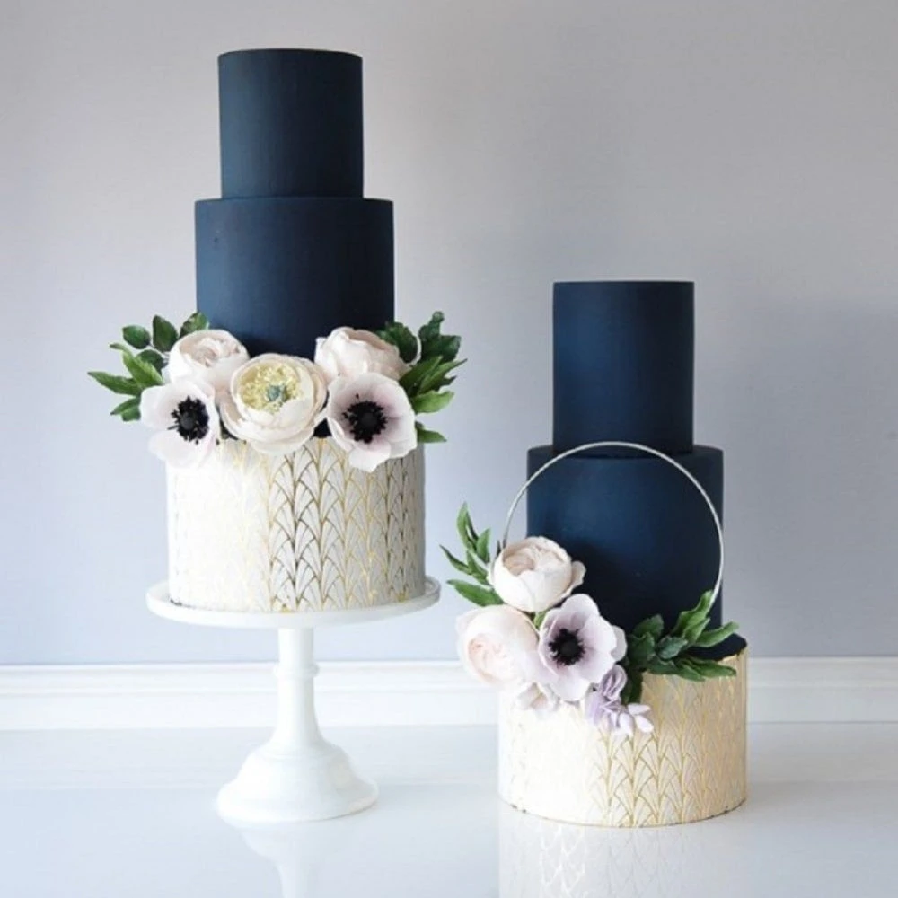 Evil Cake Genius Art Deco Fountain Double Barrel Cake Stencil By Suzanne Esper