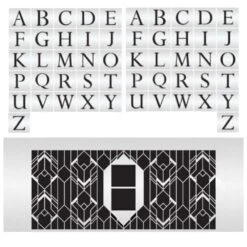 Evil Cake Genius Art Deco Geometric Mix & Match Monogram Set