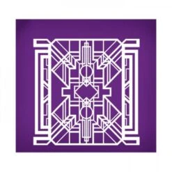 Evil Cake Genius Art Deco Wrought Iron Vertical Mesh Stencil