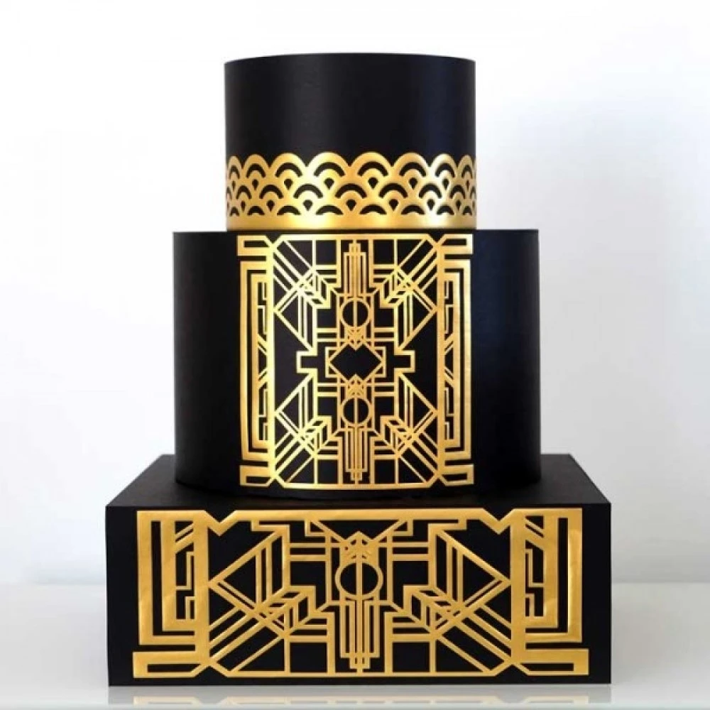 Evil Cake Genius Art Deco Wrought Iron Vertical Mesh Stencil