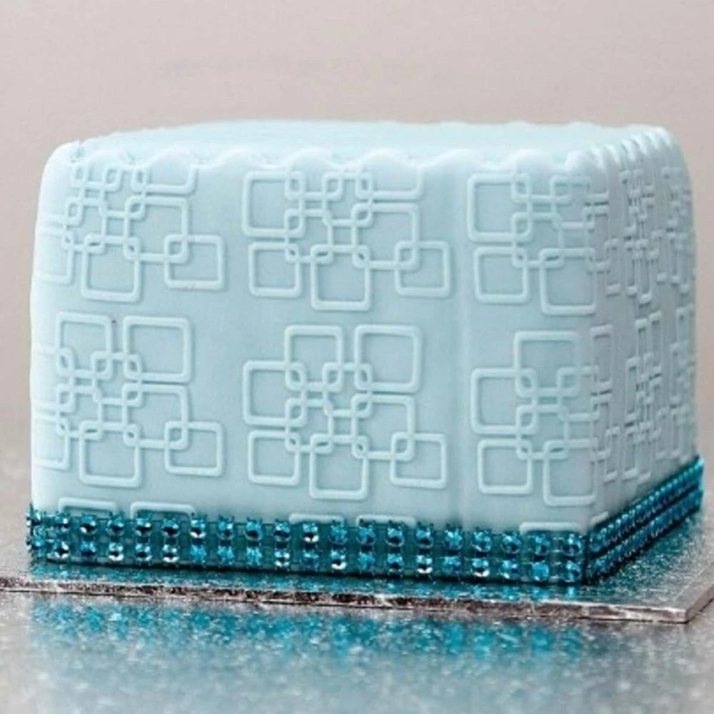 FMM Retro Squares Embossed Mini Rolling Pin