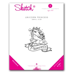 Francesca Speranza Unicorn Princess Sketch Stencil