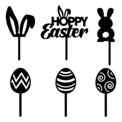 Make A Wish Easter Cupcake Toppers Set Of 6