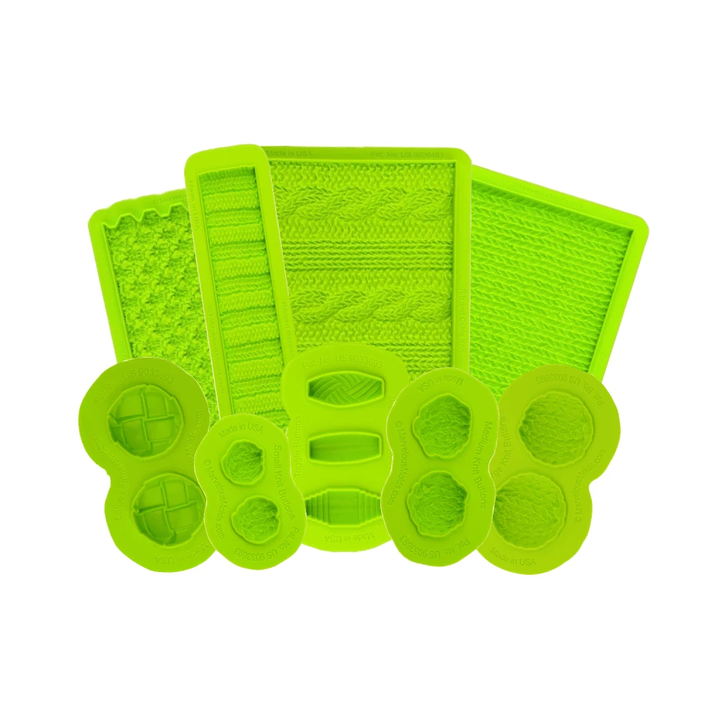 Marvelous Molds Knit Effect Collection - Set of 9 Moulds
