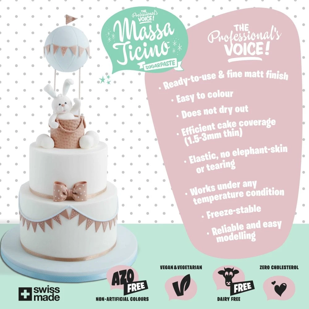 Massa Ticino Premium By Mona Lisa Bride White Tropic Sugarpaste 7kg