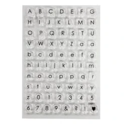 Purple Cupcakes ImpressIt Small Alphabet And Numbers Stamp Set