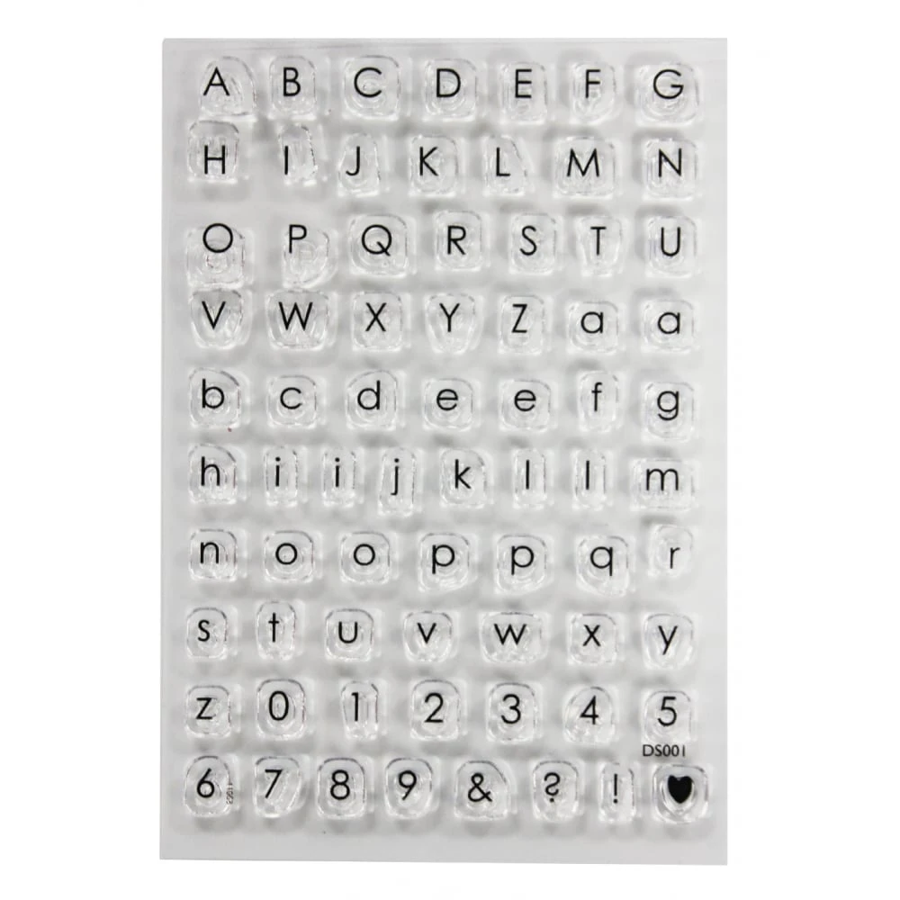 Purple Cupcakes ImpressIt Small Alphabet And Numbers Stamp Set