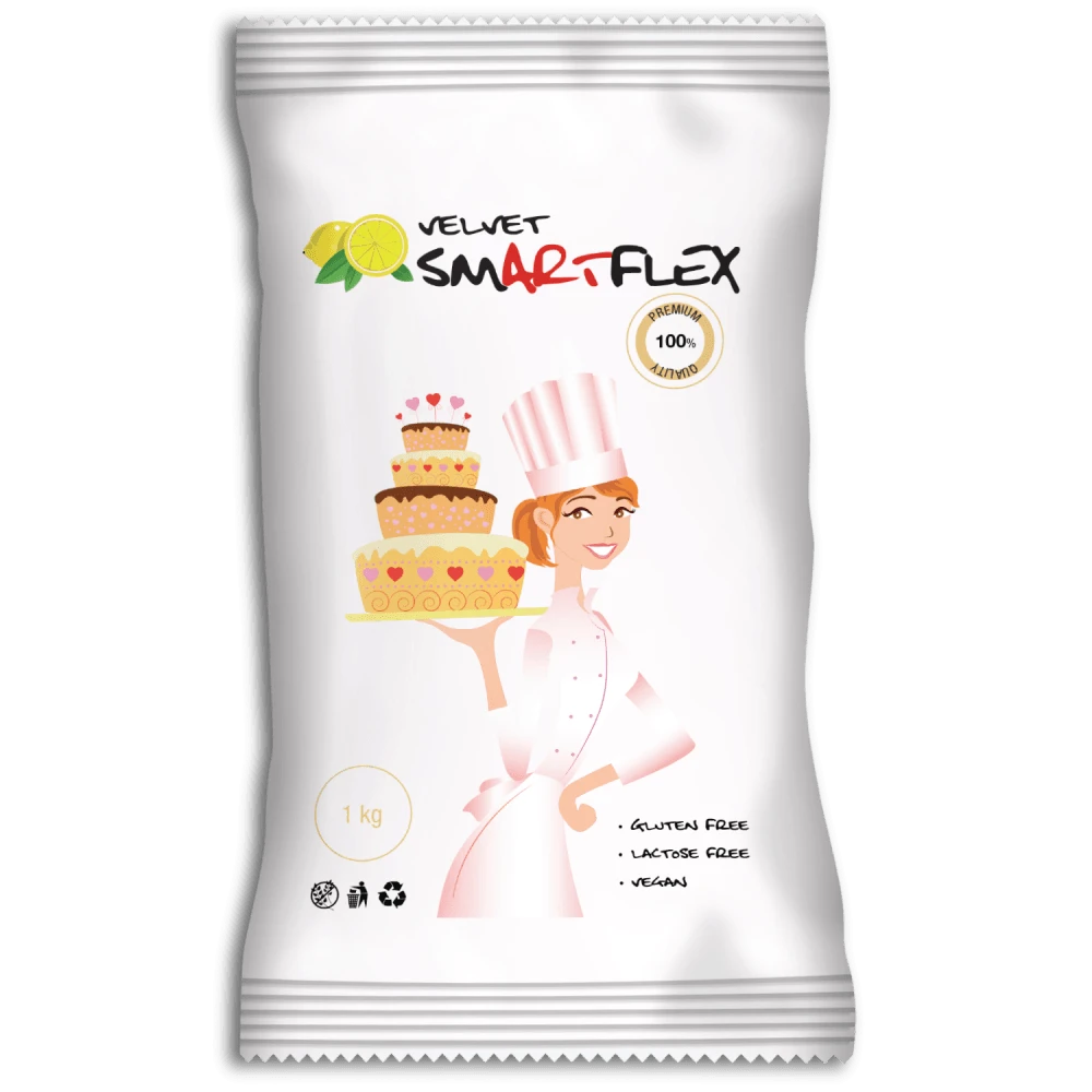 SmartFlex White Velvet Lemon Flavoured Sugarpaste 1KG