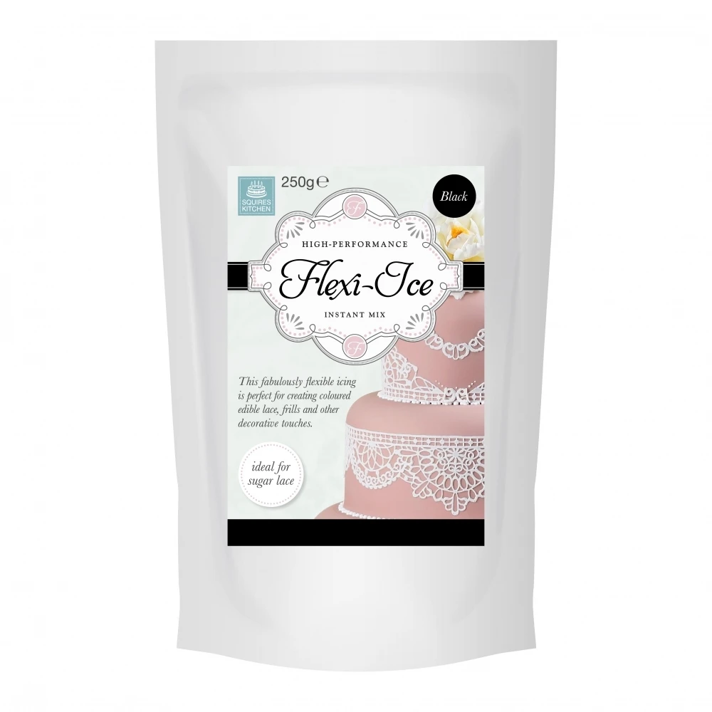 Squires Kitchen Black - Flexi-Ice Instant Lace Mix 250g