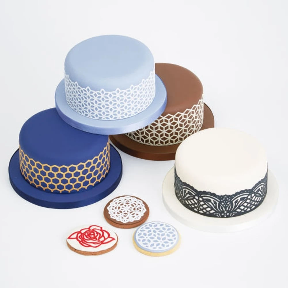 Squires Kitchen Geometric Cubes Lace Mat - Flexi-Ice