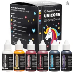 Sugarflair Unicorn Set Of 6 Oil Based Food Colouring