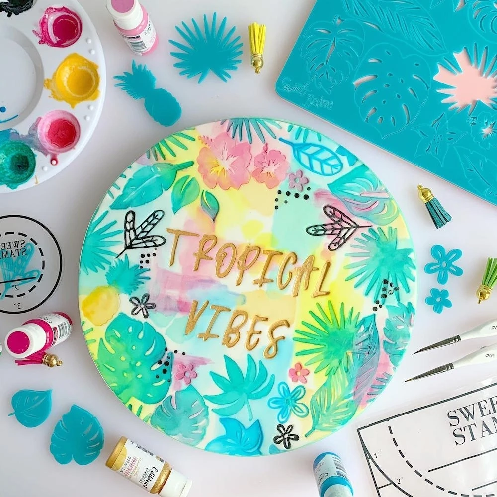 Sweet Stamp Tropical Vibes Embossing Set By Sweetbakes