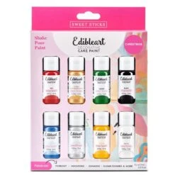Sweet Sticks Christmas Colours Edible Art Paint - Set Of 8